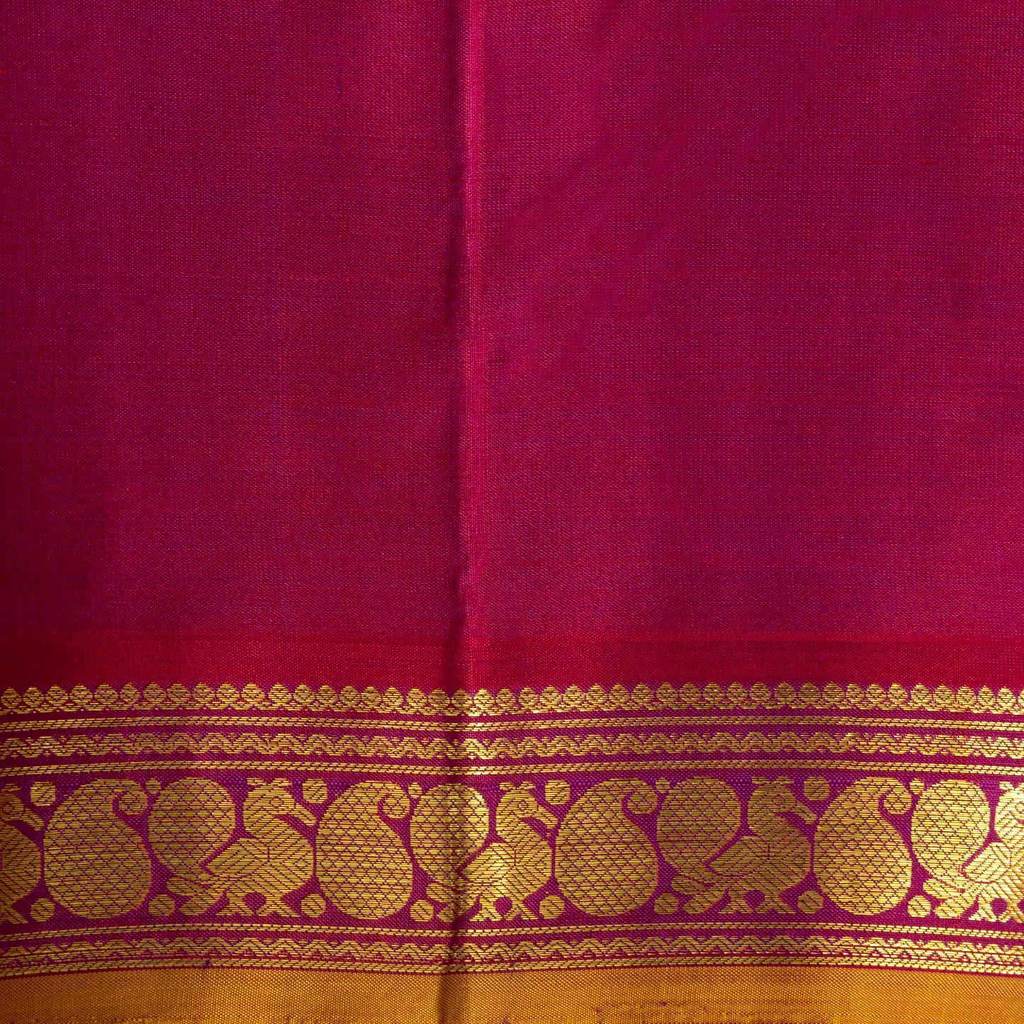 Blue And Magenta Kanchipuram Silk Saree For Festive Wear PV NYC 1726