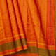Orange Kanchipuram Silk Saree With No Zari For Office Wear PV RM NZ 497