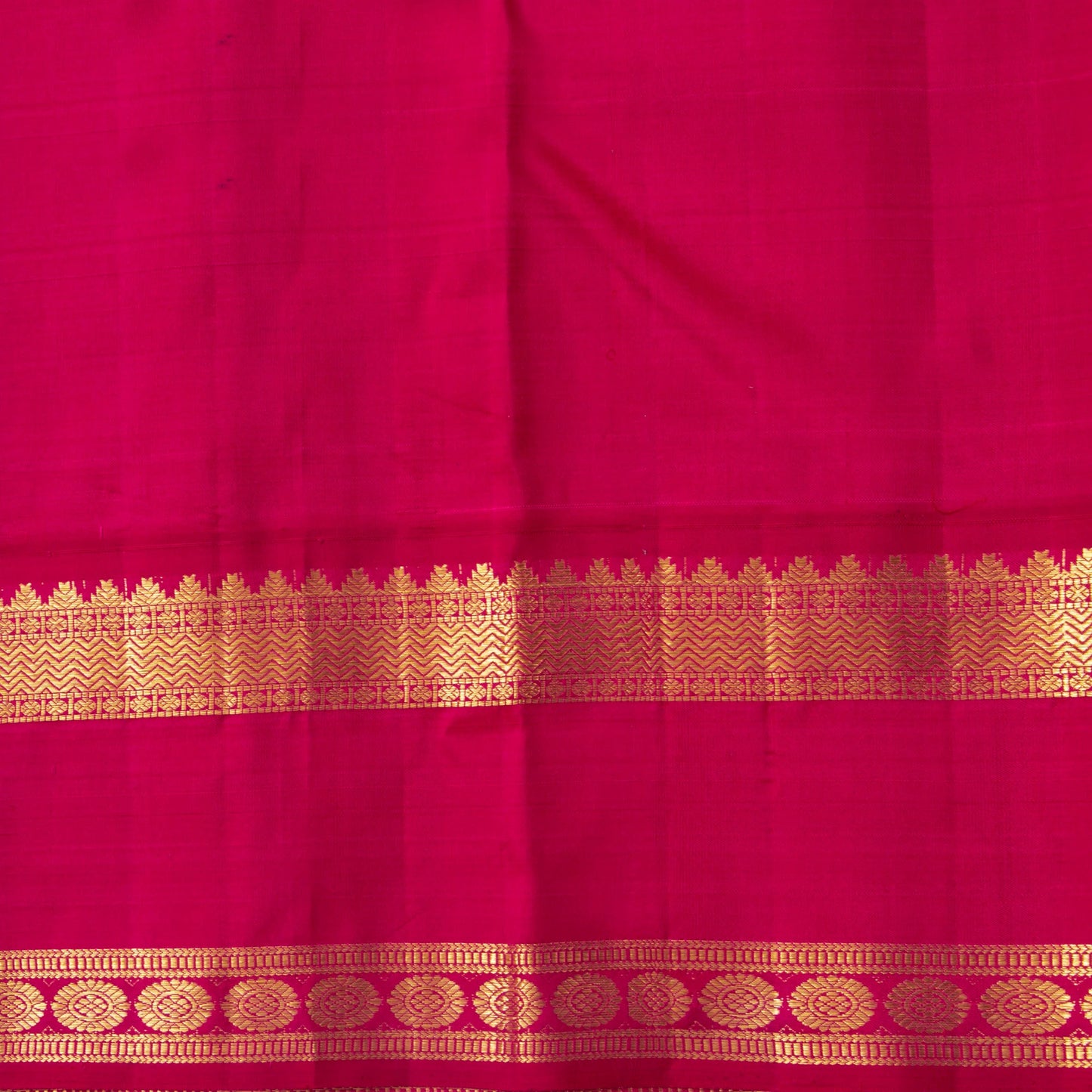 Yellow And Pink Kanchipuram Silk Saree For Bridal Wear PV NYC 1637