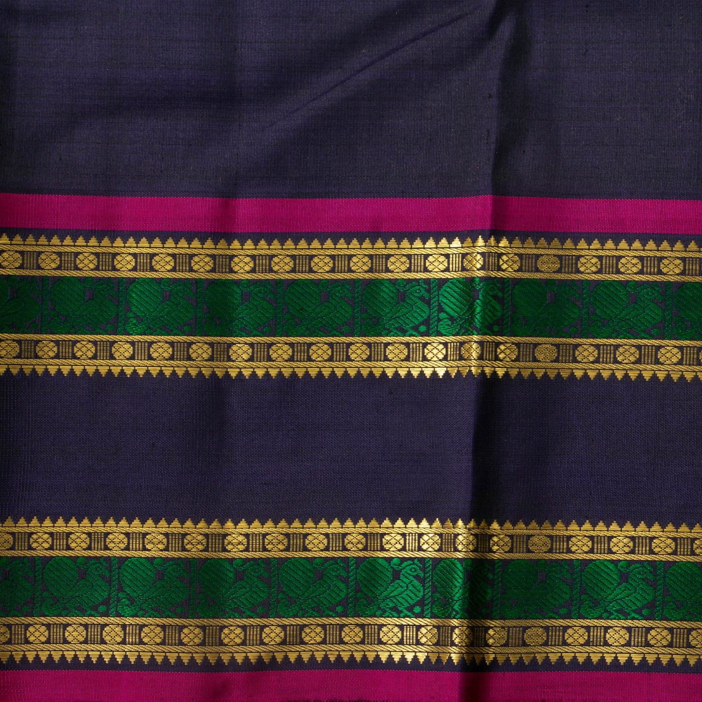 Yellow And Blue Kanchipuram Silk Saree For Wedding Wear PV NYC 1643