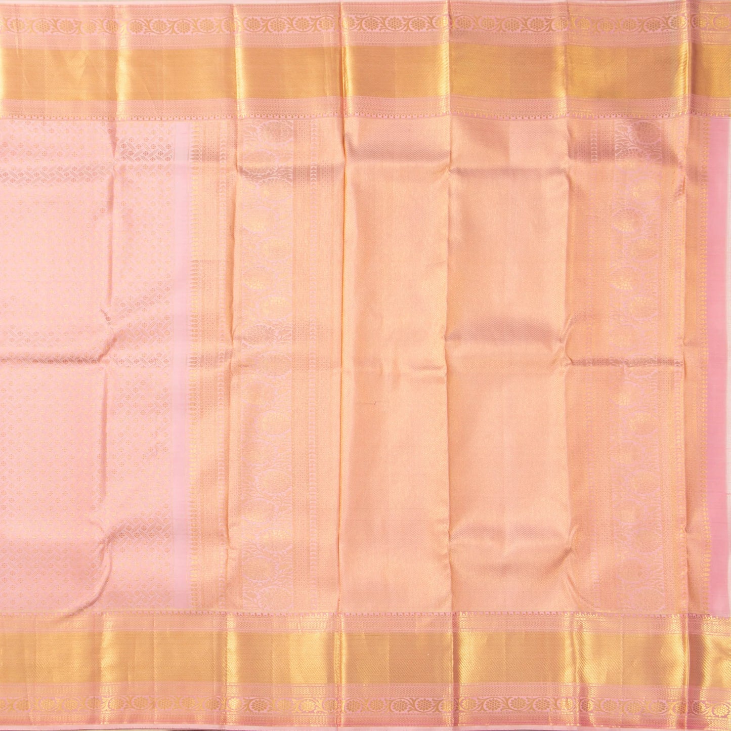 Pastel Pink Kanchipuram Silk Saree For Wedding Wear PV NYC 1621