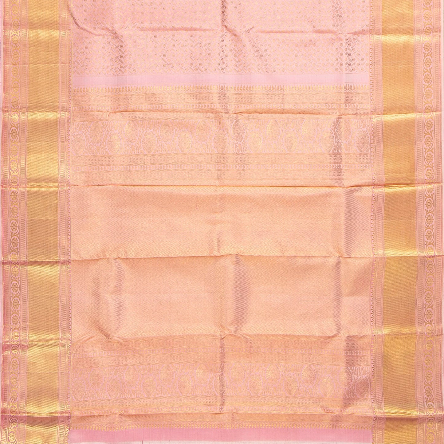 Pastel Pink Kanchipuram Silk Saree For Wedding Wear PV NYC 1621