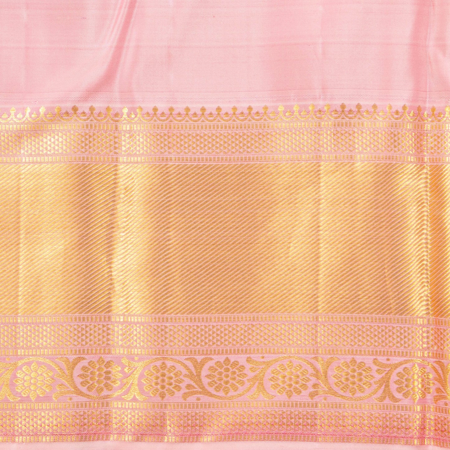 Pastel Pink Kanchipuram Silk Saree For Wedding Wear PV NYC 1621