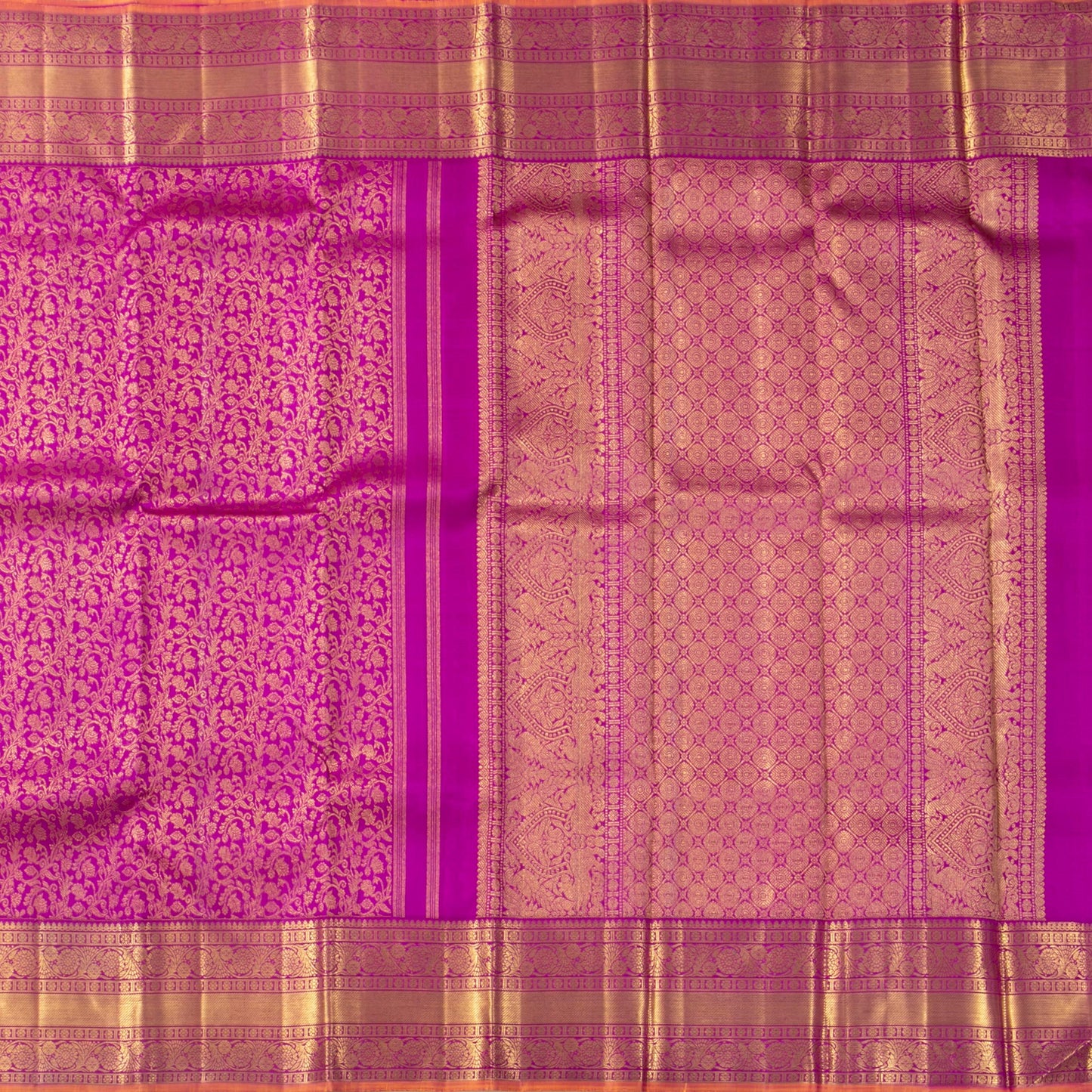 Magenta Kanchipuram Silk Saree For Wedding Wear PV NYC 1596