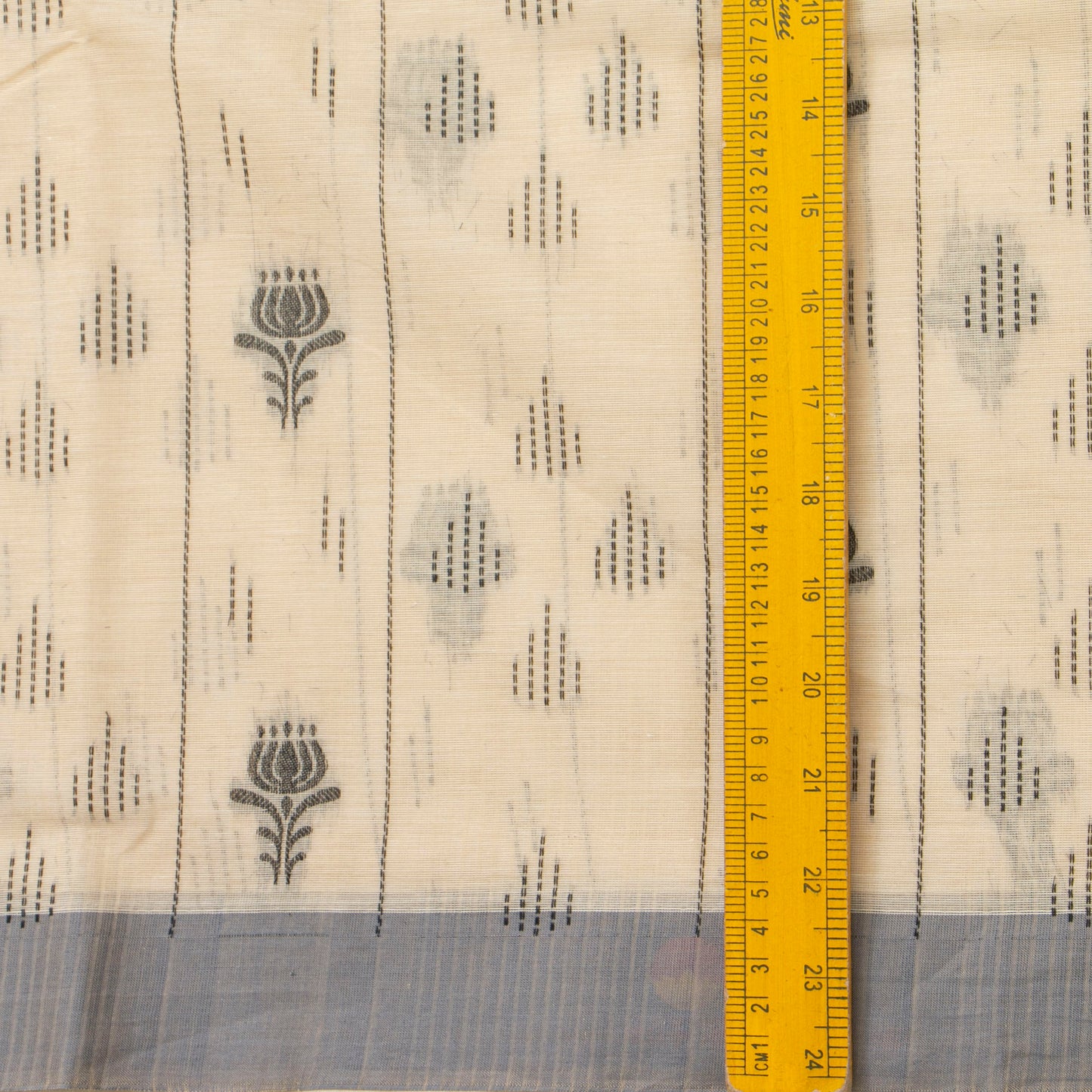 Off White Fancy Cotton Saree For Festive Wear PV MM FC 987