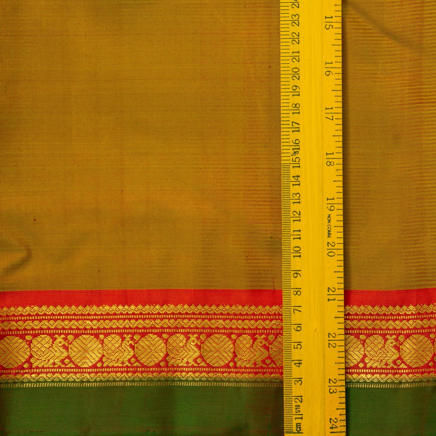 Green And Red Kanchipuram Silk Saree For Festive Wear PV J 1791