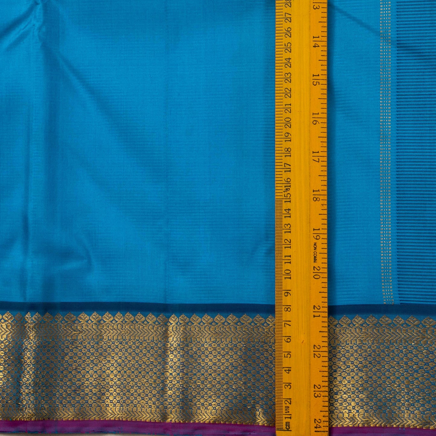 Blue Kanchipuram Silk Saree For Festive Wear PV J 1805