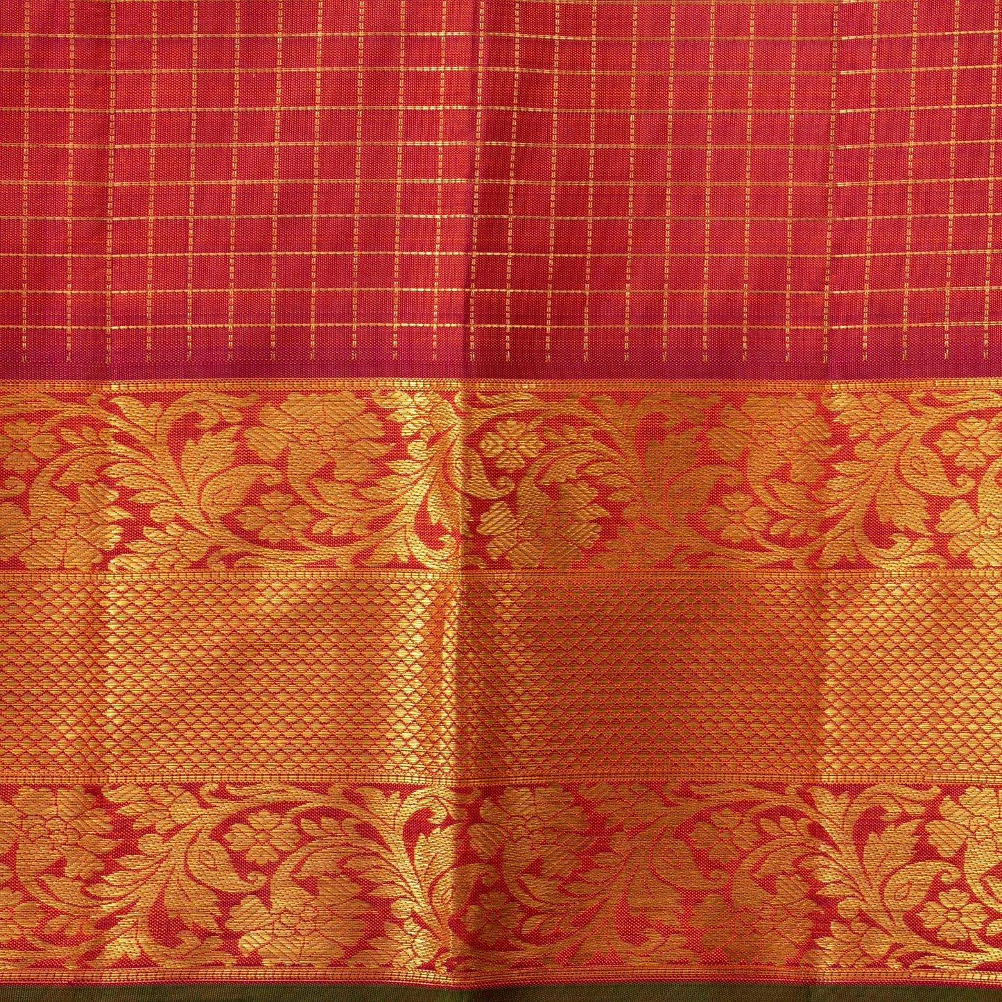 Orange Kanchipuram Silk Saree For Wedding Wear PV J 1514
