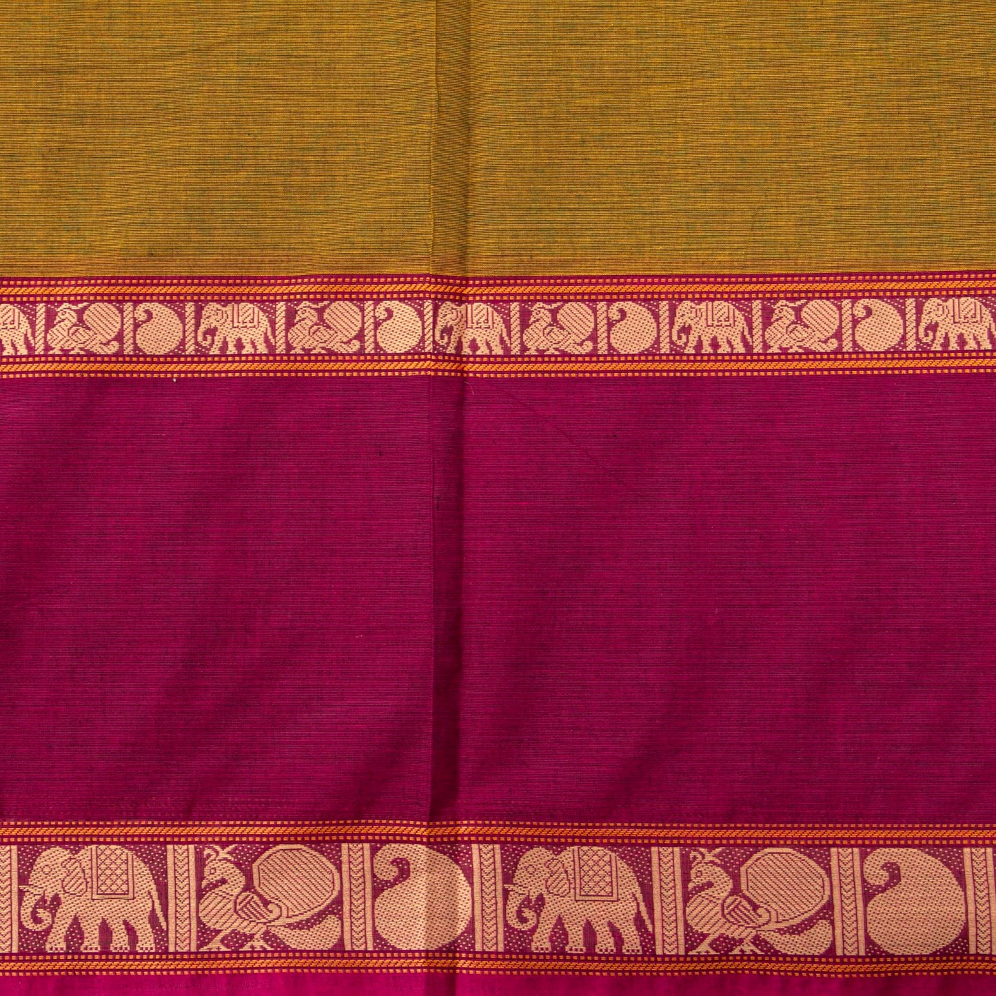 Green And Pink Kanchi Cotton Saree Vanasingaram For Festive Wear PV MM KC 960 - Cotton Saree - Panjavarnam PV MM KC 960