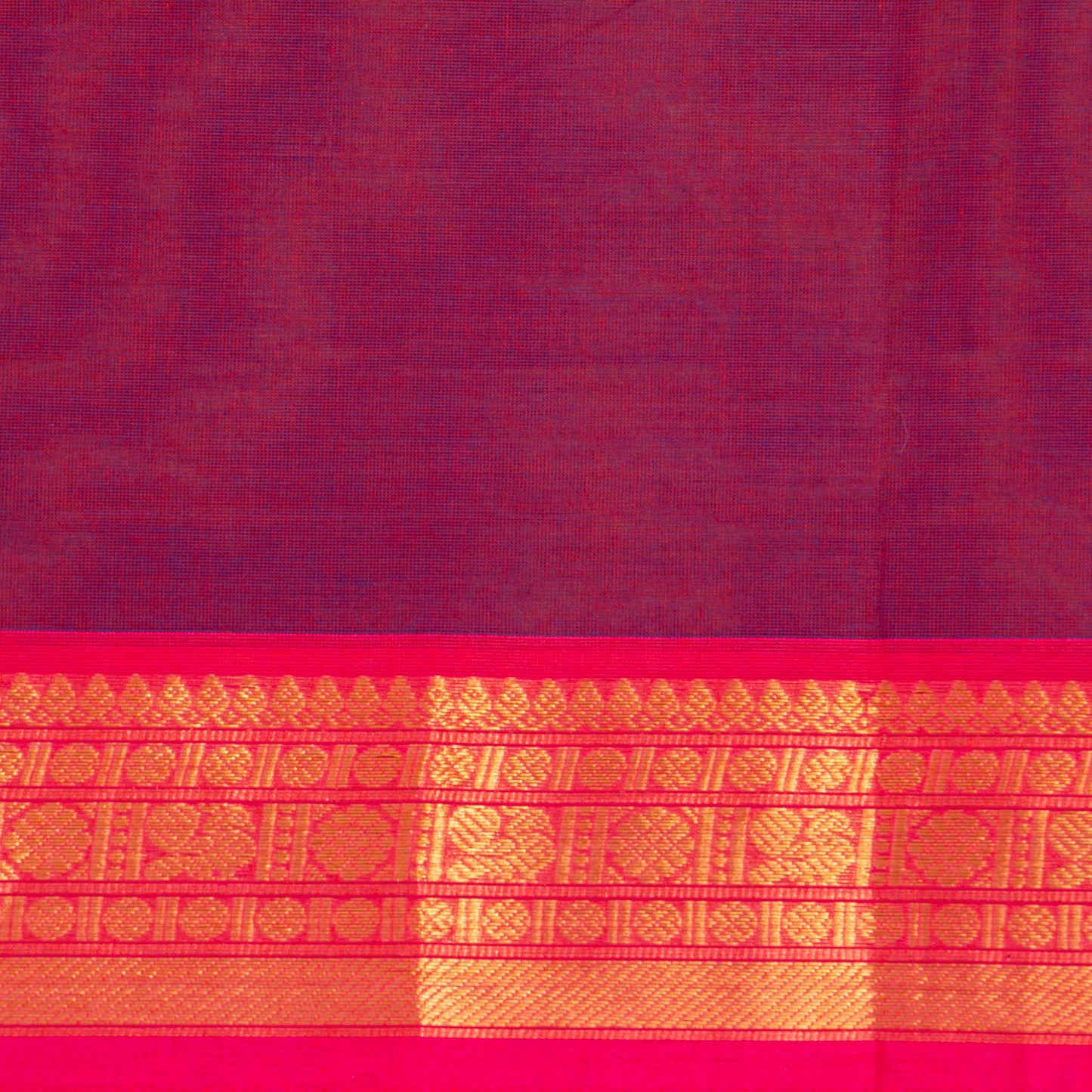 Magenta And Pink Kanchi Cotton Saree For Festive Wear PV MM KC 775 - - Panjavarnam PV MM KC 775
