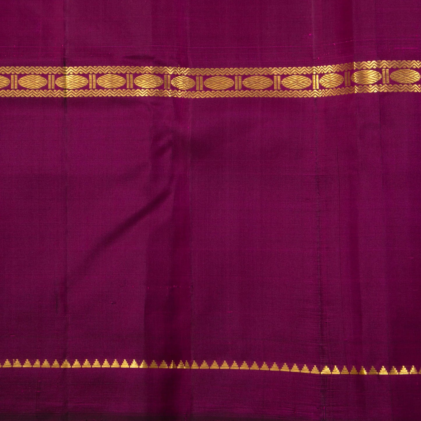 Mustard Yellow And Magenta Kanchipuram Silk Saree For Festive Wear PV J 1249