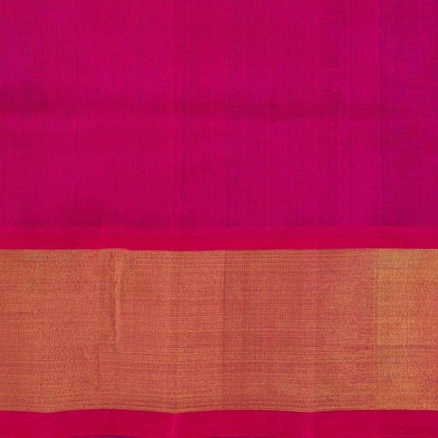 Blue And Pink Kanchi Silk Cotton Saree With Antique Zari For Festive Wear VP SC 123