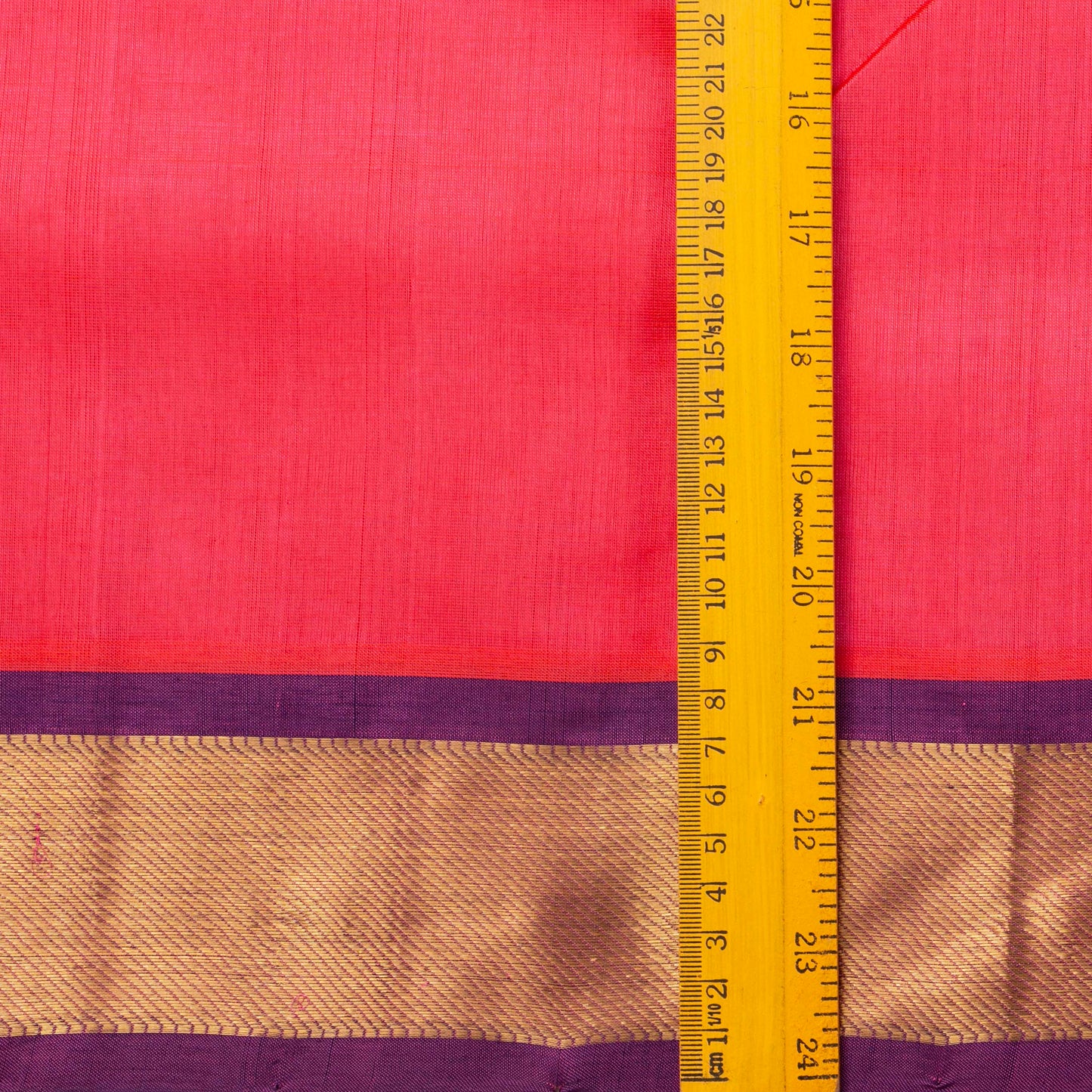 Peach And Royal Blue Kanchi Silk Cotton Saree For Festive Wear VP SC 105