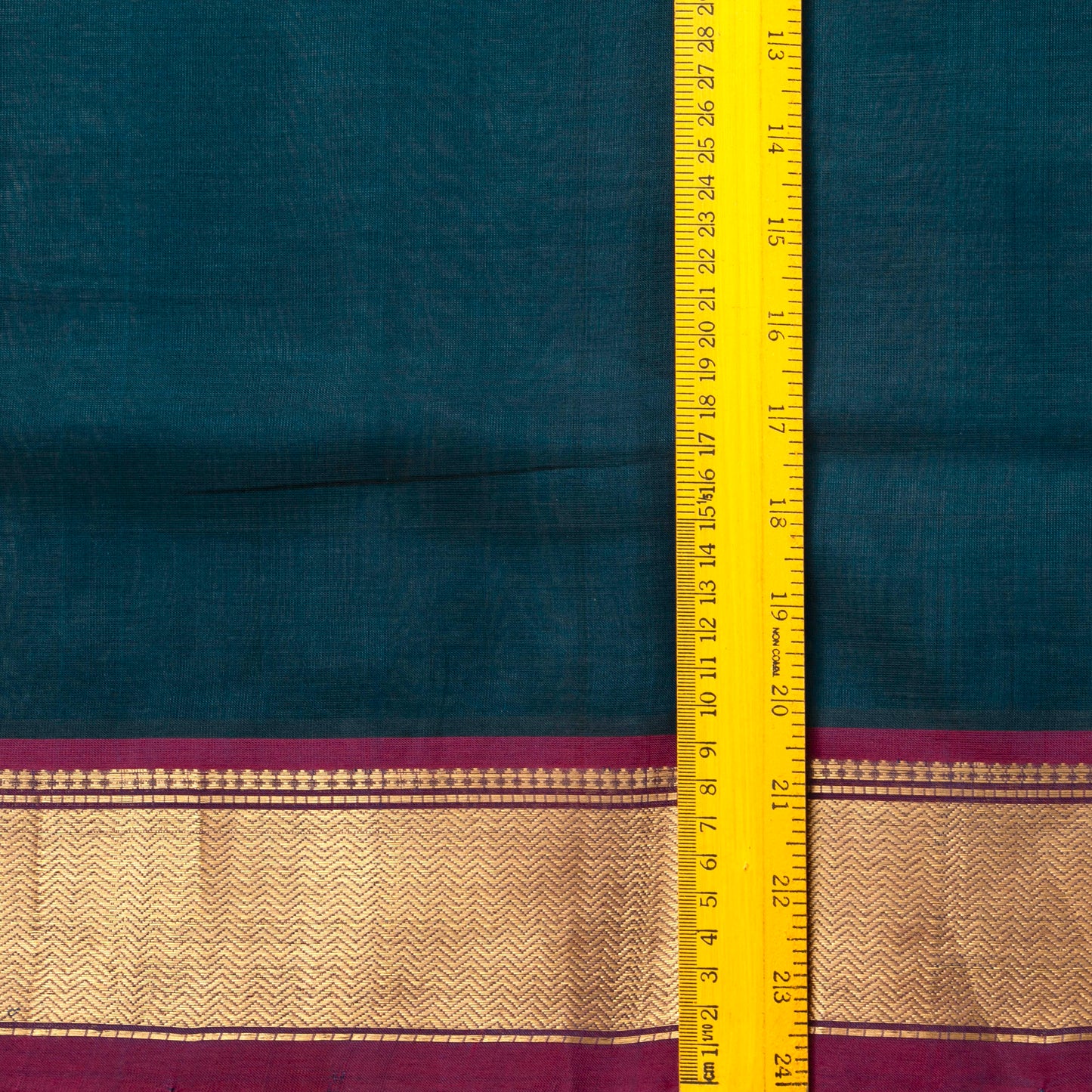 Ramar Green And Red Kanchi Silk Cotton Saree With Zari Border For Festive Wear VP SC 104