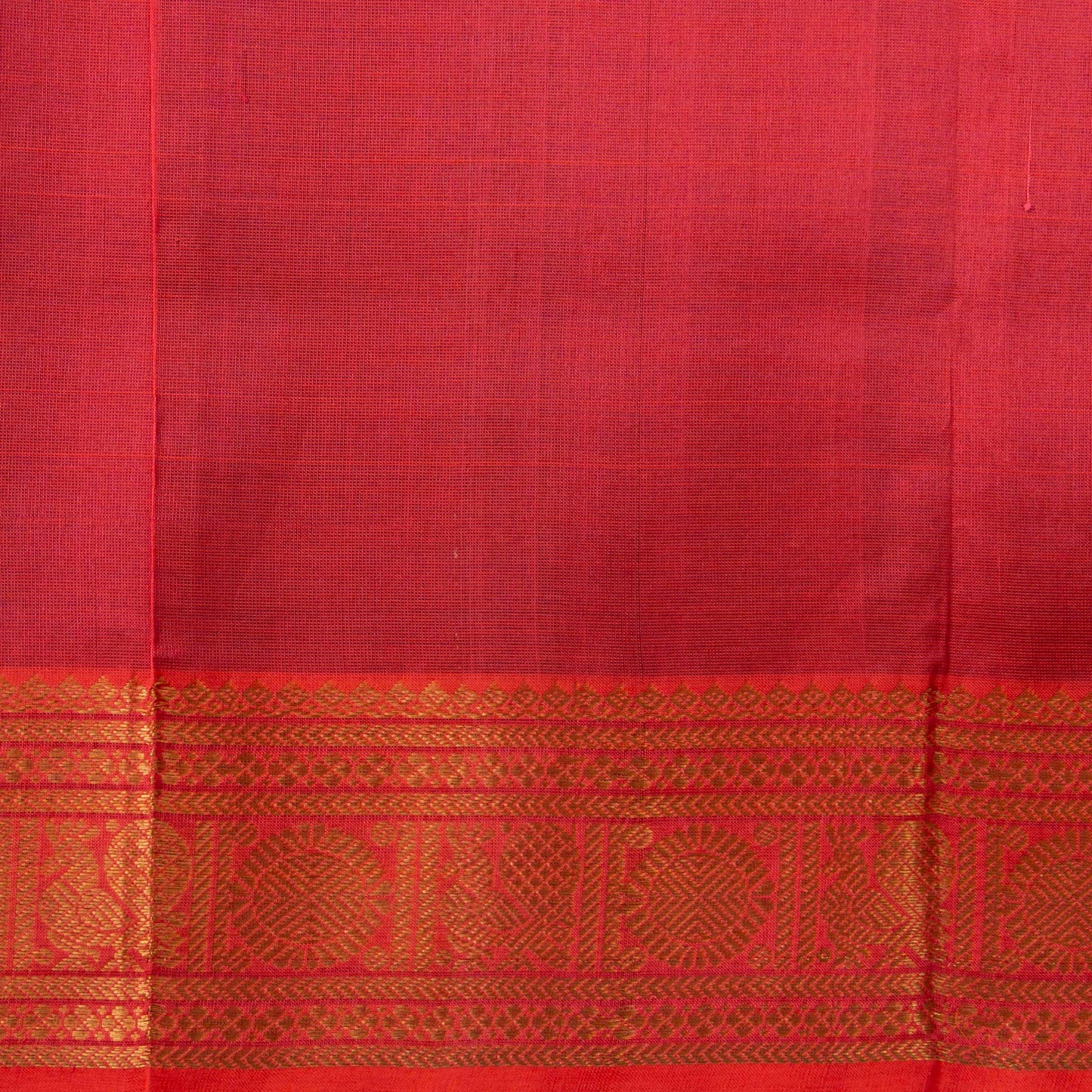 Royal Blue And Peach Lakshadeepam Kanchi Silk Cotton Saree For Festive Wear VP SC 109