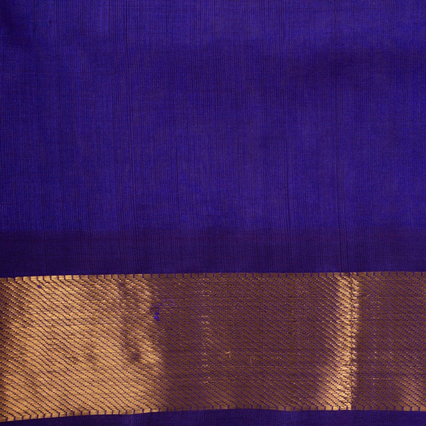 Peach And Royal Blue Kanchi Silk Cotton Saree For Festive Wear VP SC 105