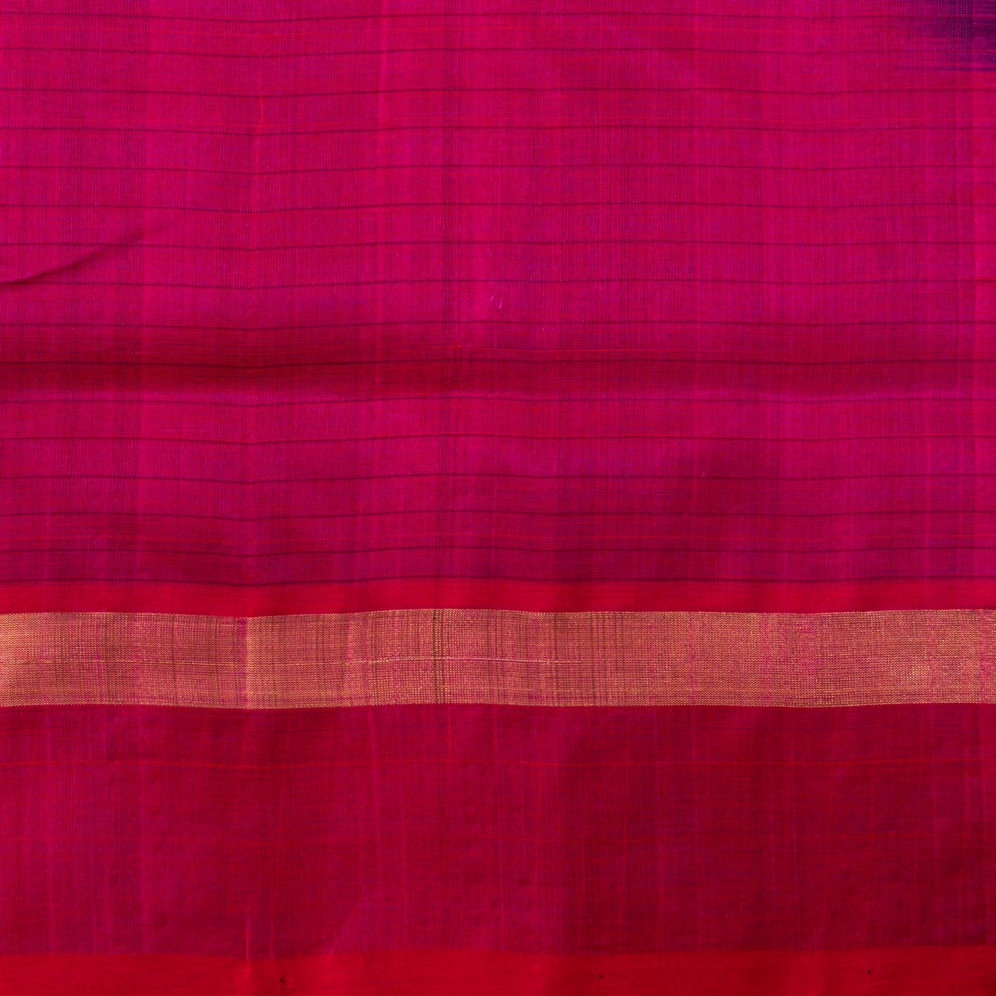 Blue And Pink Kanchi Silk Cotton Saree With Zari Border For Office Wear VP SC 107
