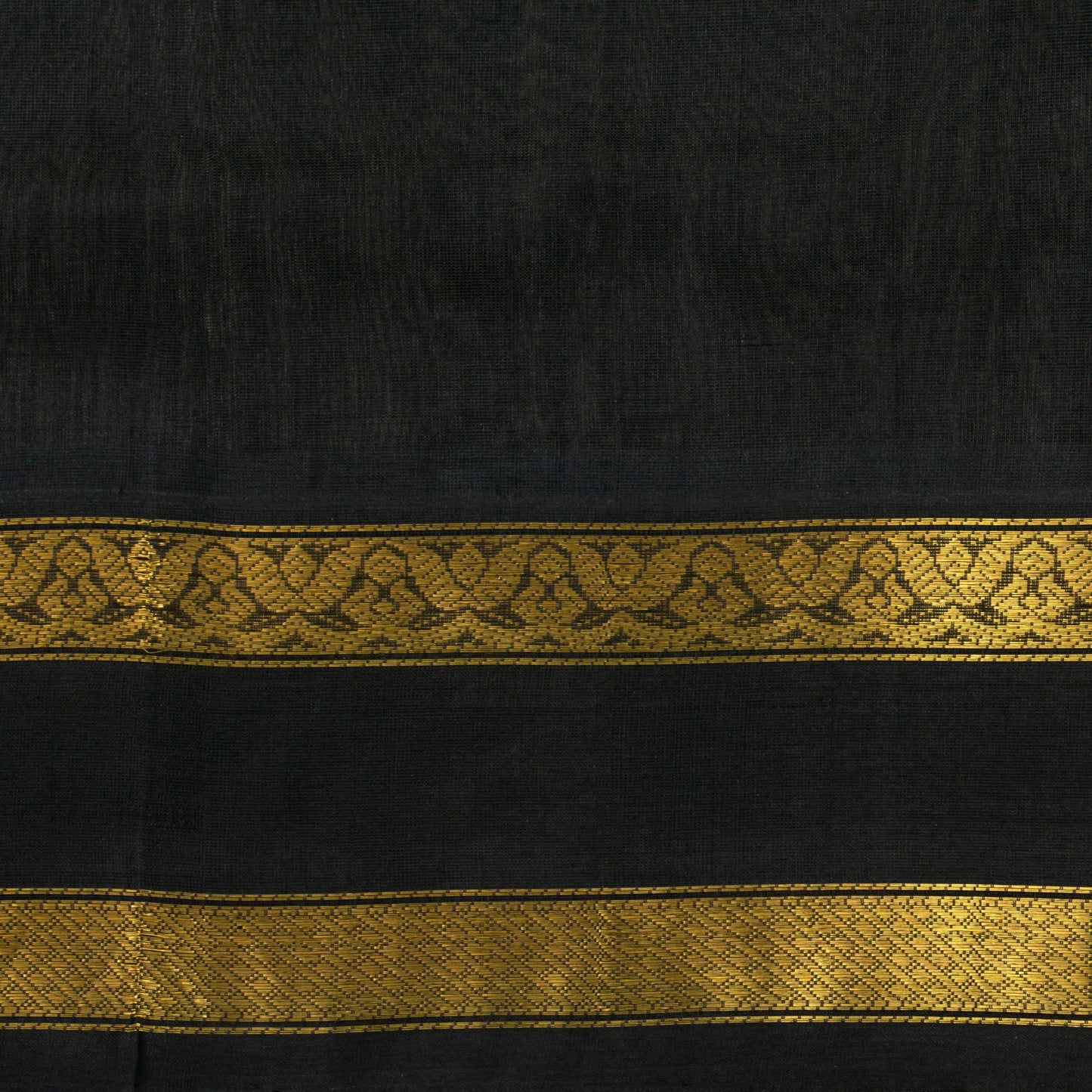 Peach Orange And Black Dual Shade Kanchi Silk Cotton Saree For Festive Wear VP SC 142