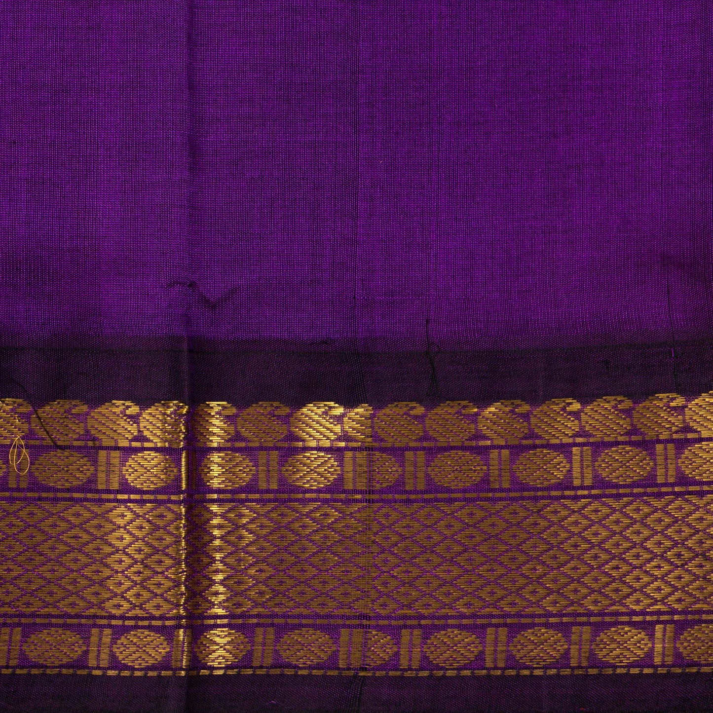 Peach And Purple Kanchi Silk Cotton Saree For Festive Wear VP SC 147