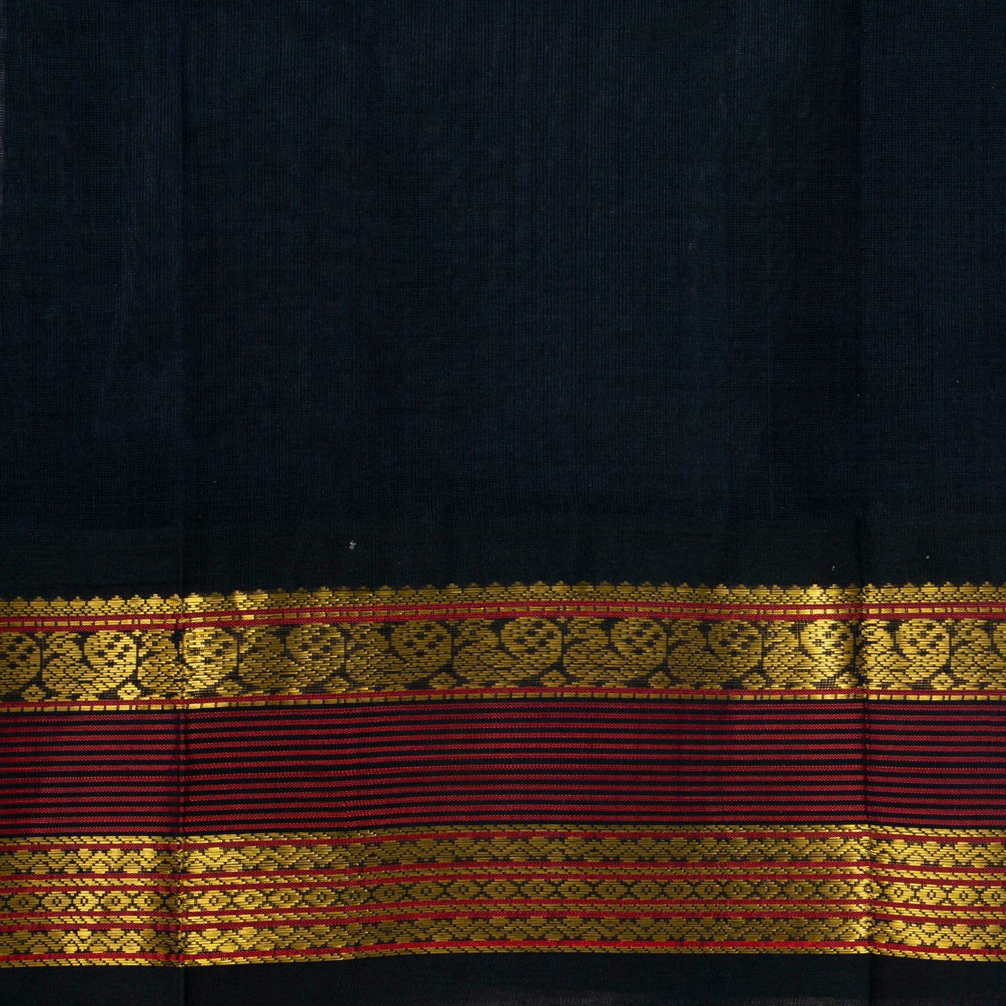 Grey And Black Kanchi Silk Cotton Saree For Festive Wear VP SC 145
