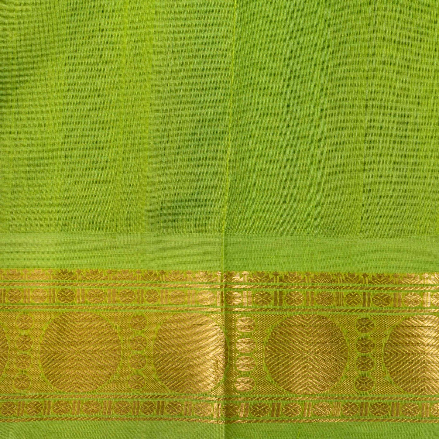 Black And Green Kanchi Silk Cotton Saree With Korvai Border For Office Wear VP SC 155