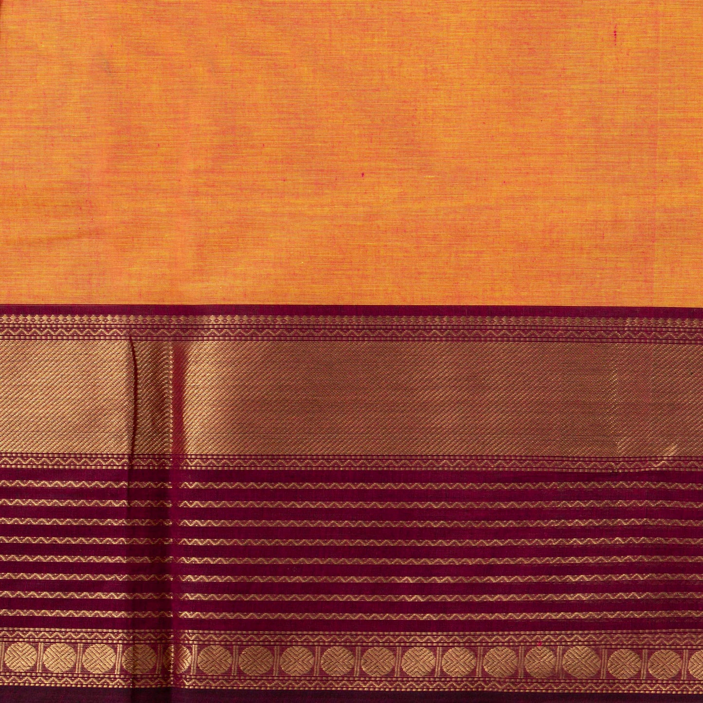 Peach And Maroon Kanchi Cotton Saree For Festive Wear PV MM KC 912 - Cotton Saree - Panjavarnam PV MM KC 912