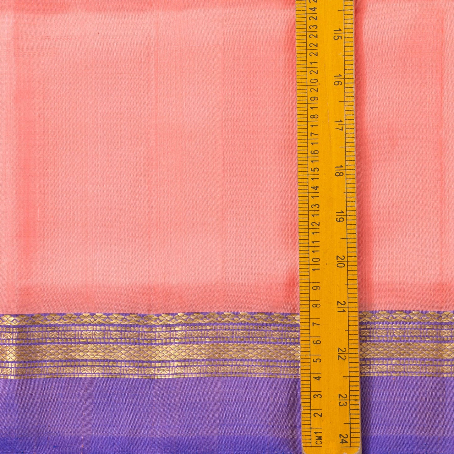 Peach And Lavender Kanchipuram Silk Saree Light Weight For Festive Wear PV KNN 259