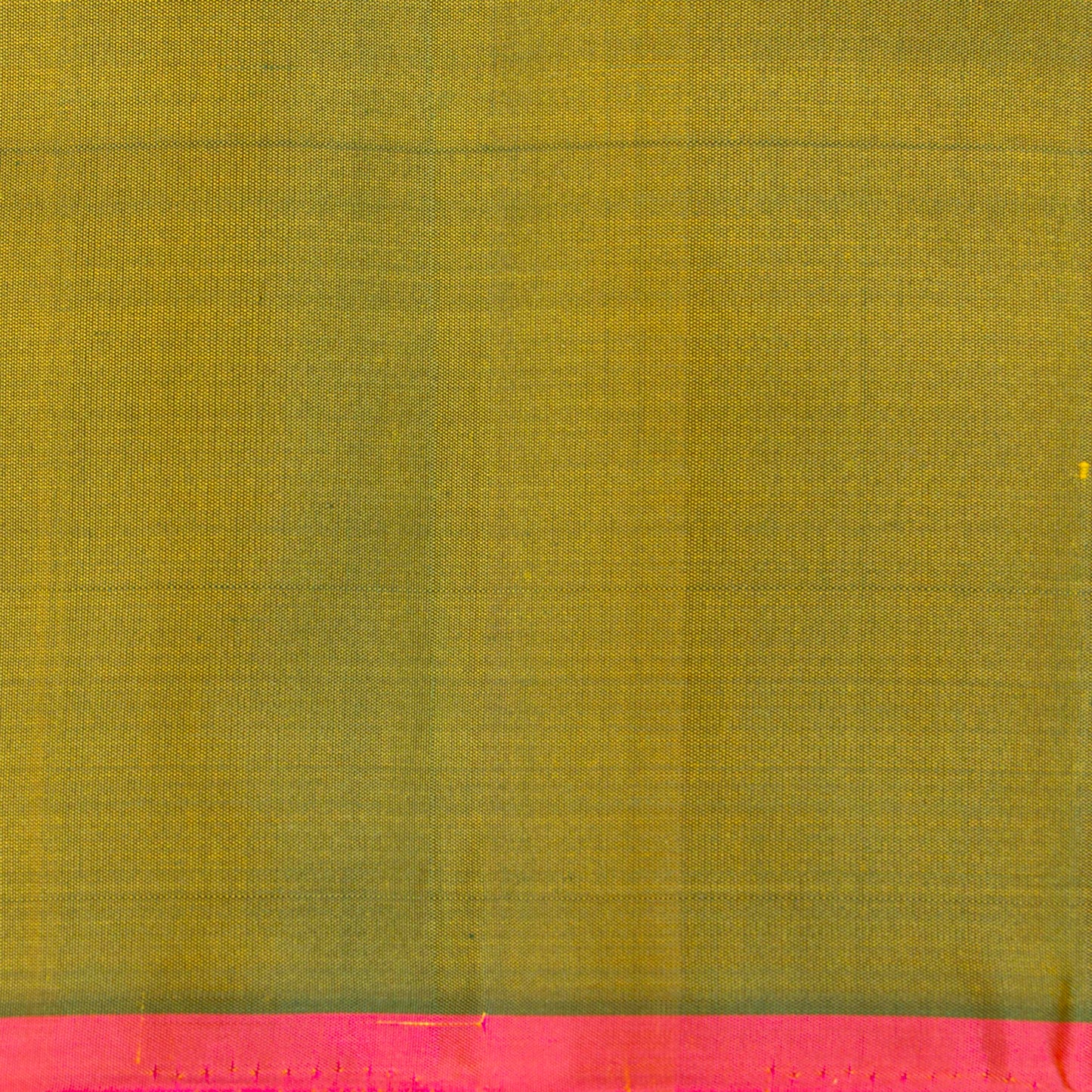 Yellow And Green Kanchipuram Silk Saree No Zari For Office Wear PV KNN 299