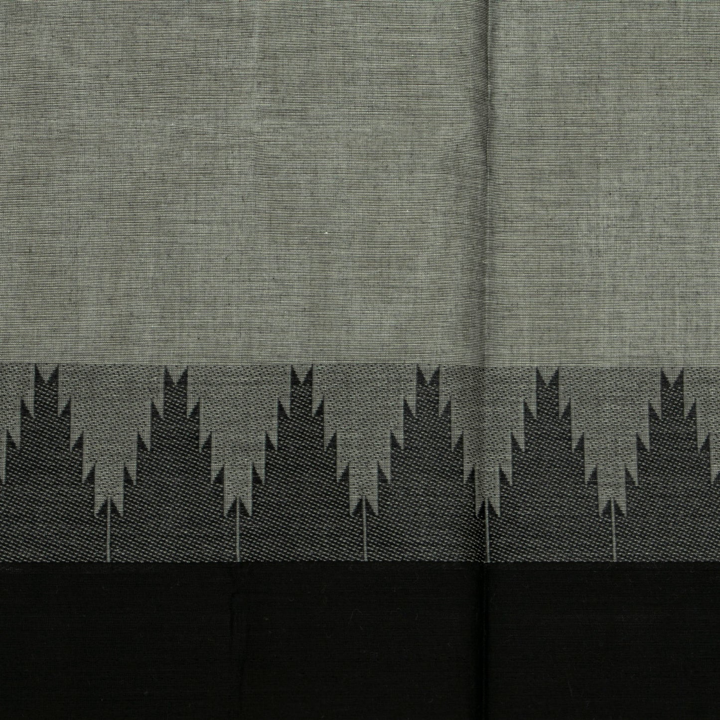 Grey And Black Kanchi Cotton Saree For Festive Wear PV MM KC 812