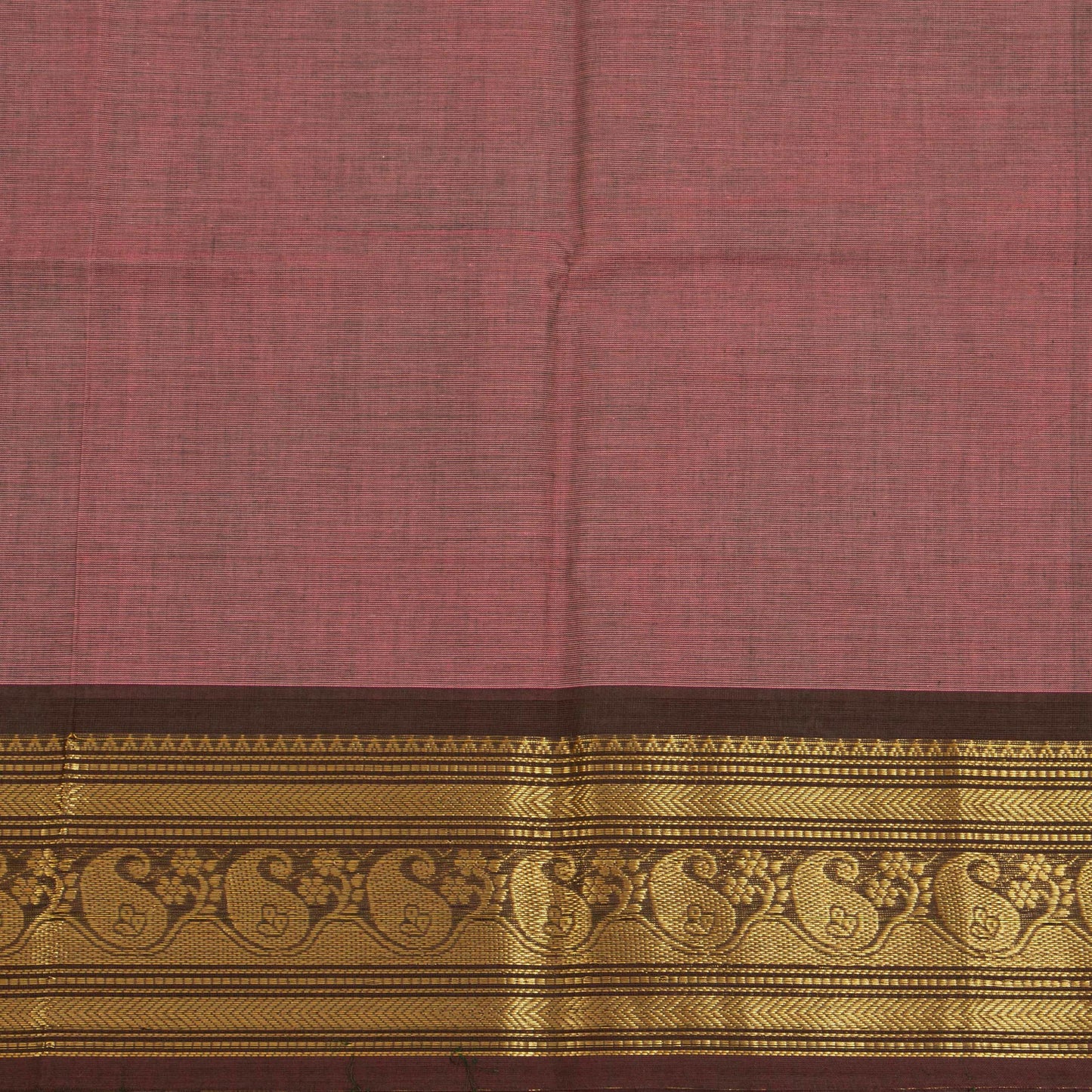 Gheva And Brown Kanchi Cotton Saree For Festive Wear PV MM KC 773