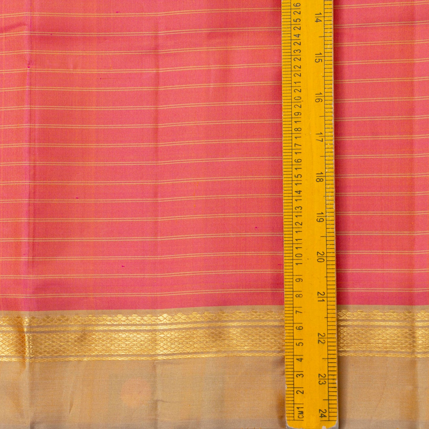 Peach And Beige Kanchipuram Silk Saree For Festive Wear PV KNN 273