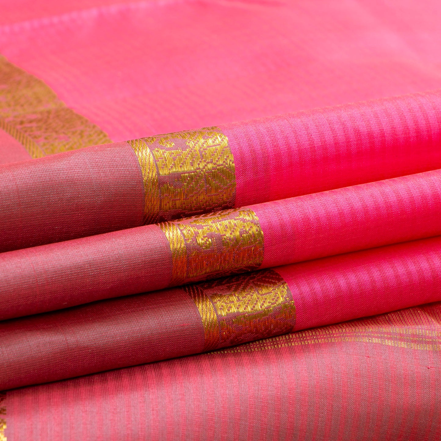 Pink Kanchipuram Silk Saree For Festive Wear PV KNN 257