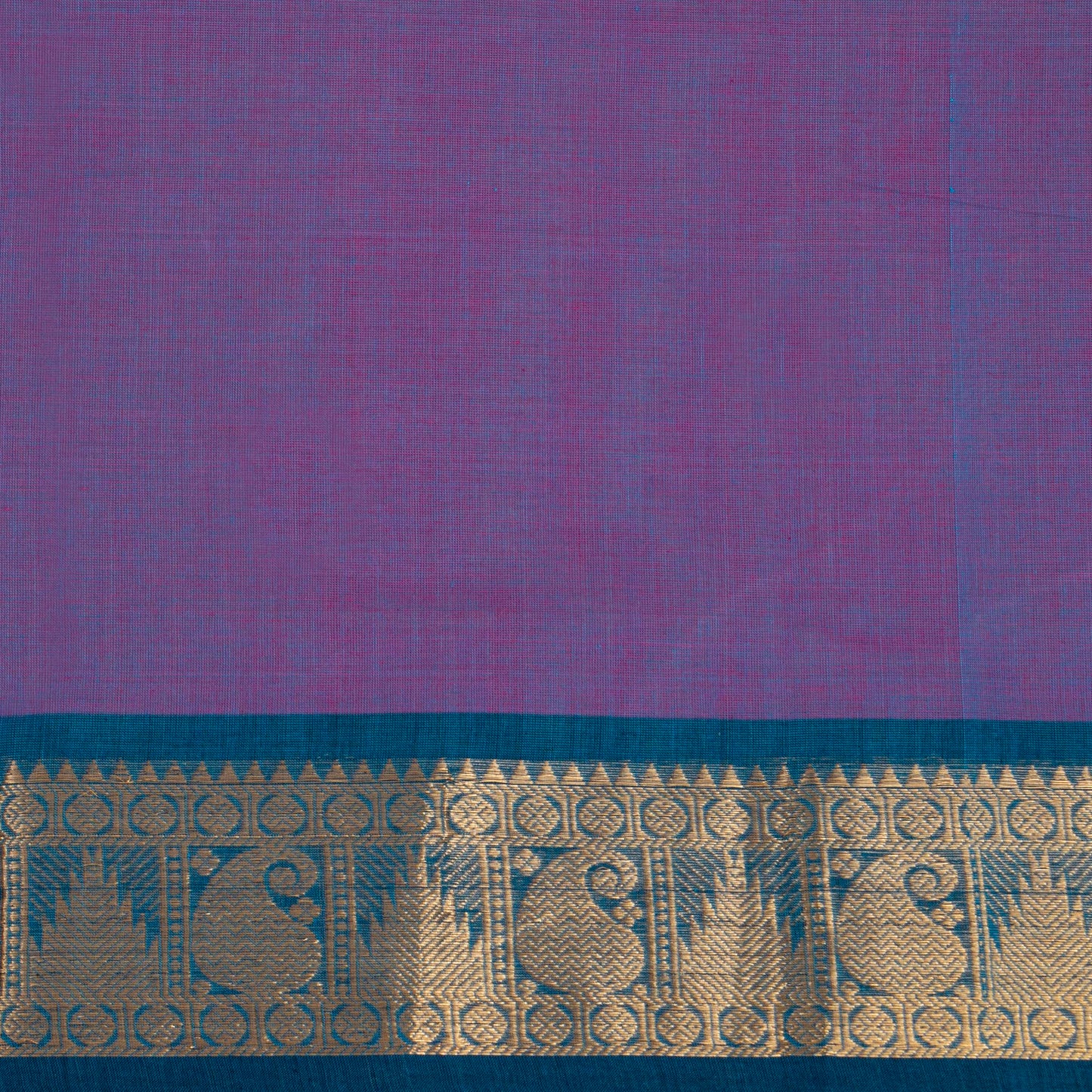 Lavender And Blue Kanchi Cotton Saree For Festive Wear PV MM KC 805