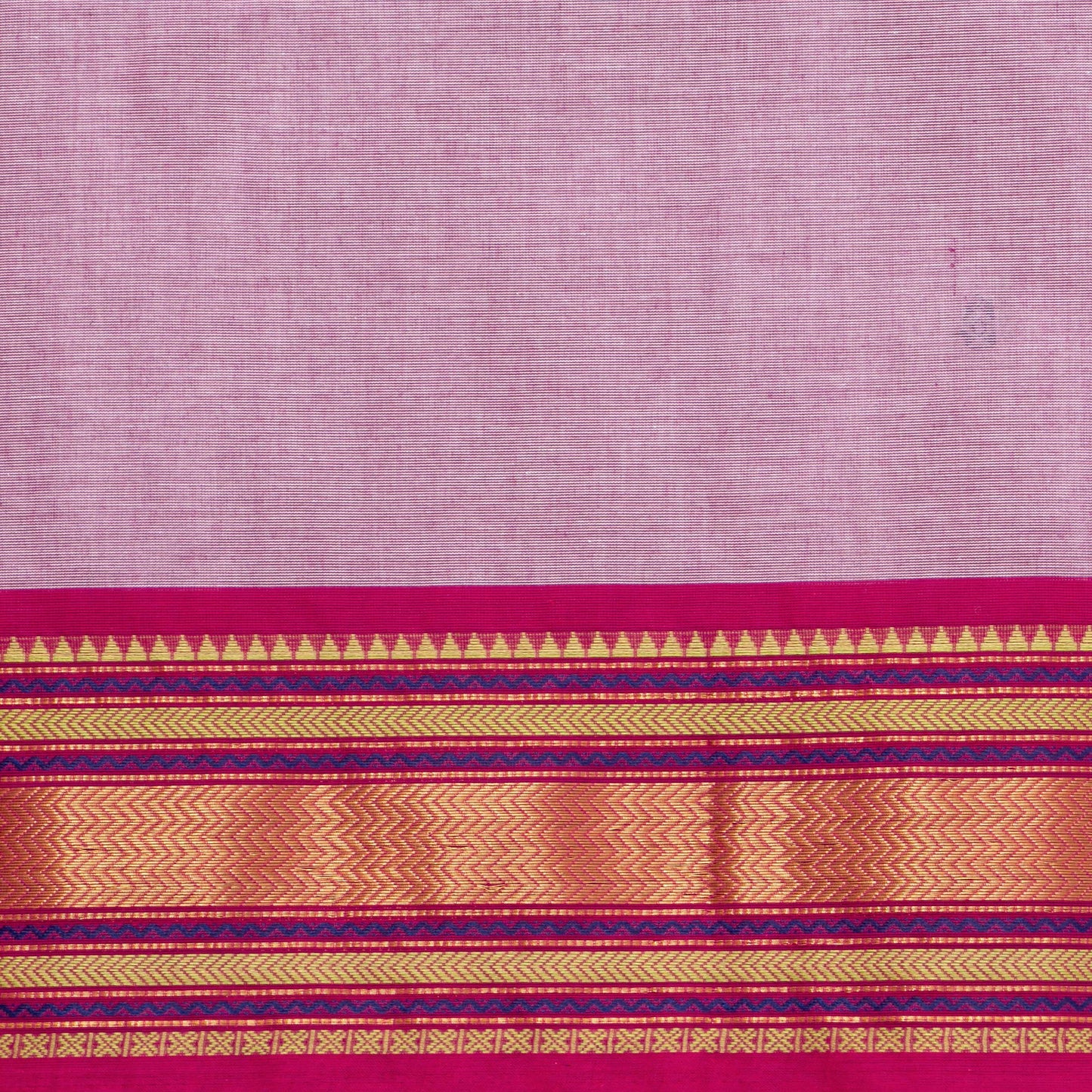 Pink Kanchi Cotton Saree For Festive Wear PV MM KC 771