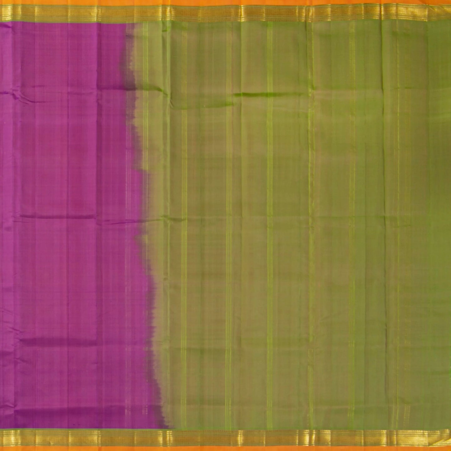 Pink And Green Kanchipuram Silk Saree For Festive Wear PV KNN 264