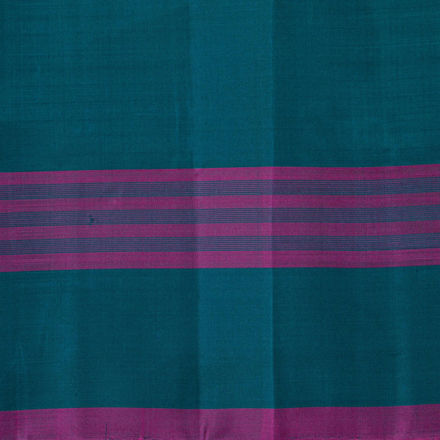 Yellow And BlueKanchipuram Silk Saree No Zari For Festive Wear PV KNN 272