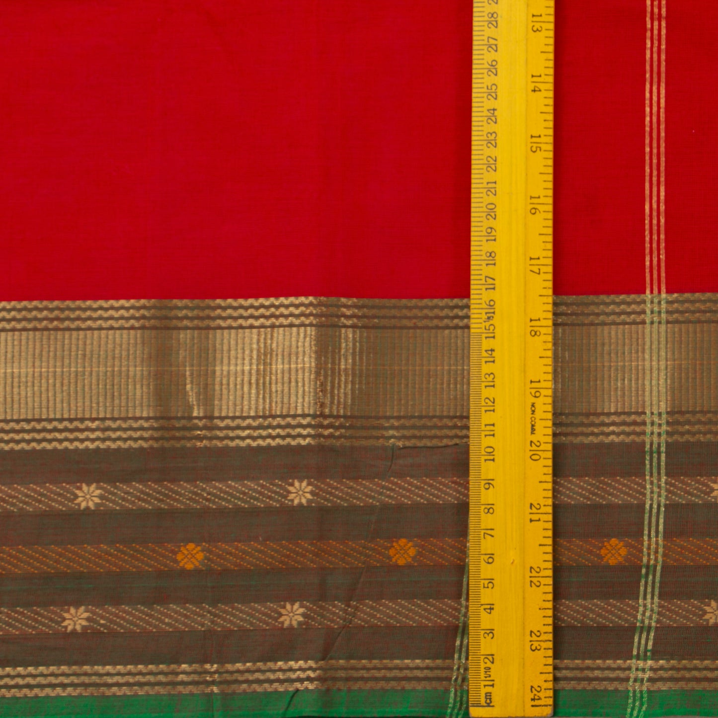 Red, Maroon And Olive Kanchi Cotton Saree For Festive Wear PV MM KC 337