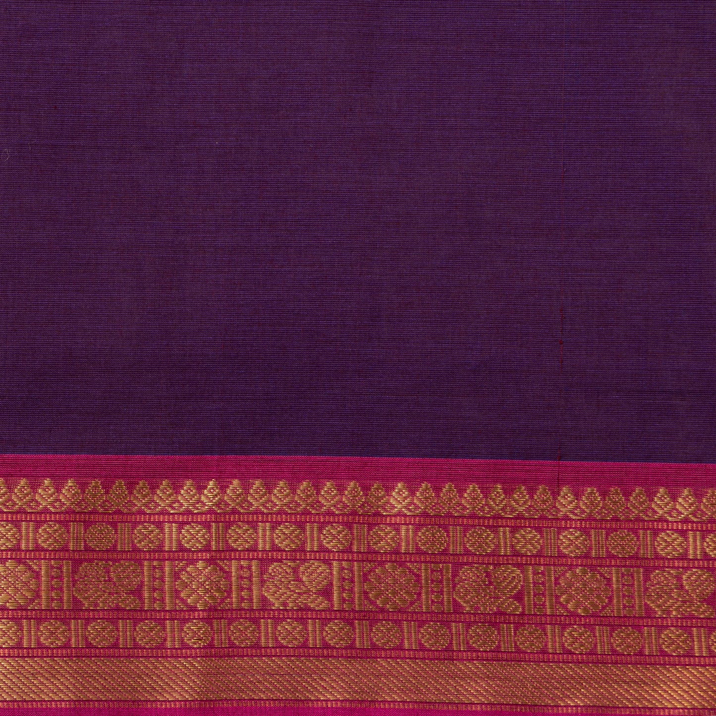 Wine And Pink Kanchi Cotton Saree For Festive Wear PV MM KC 790