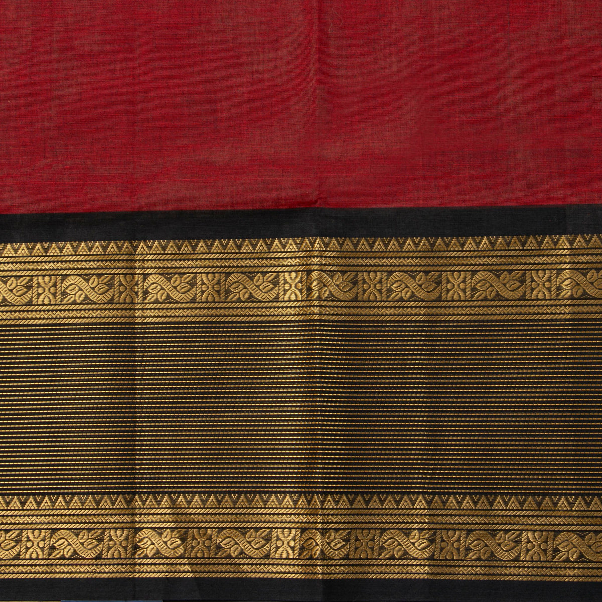 Maroon And Black Kanchi Cotton Saree For Festive Wear PV MM KC 721