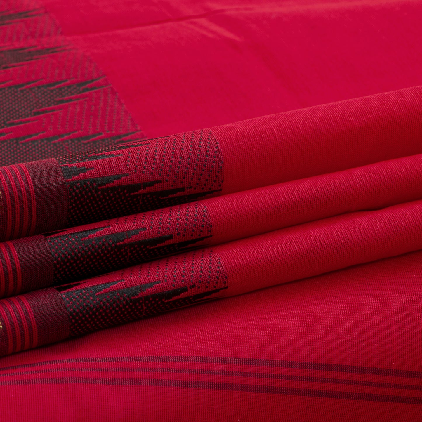 Red And Maroon Kanchi Cotton Saree For Festive Wear PV MM KC 333