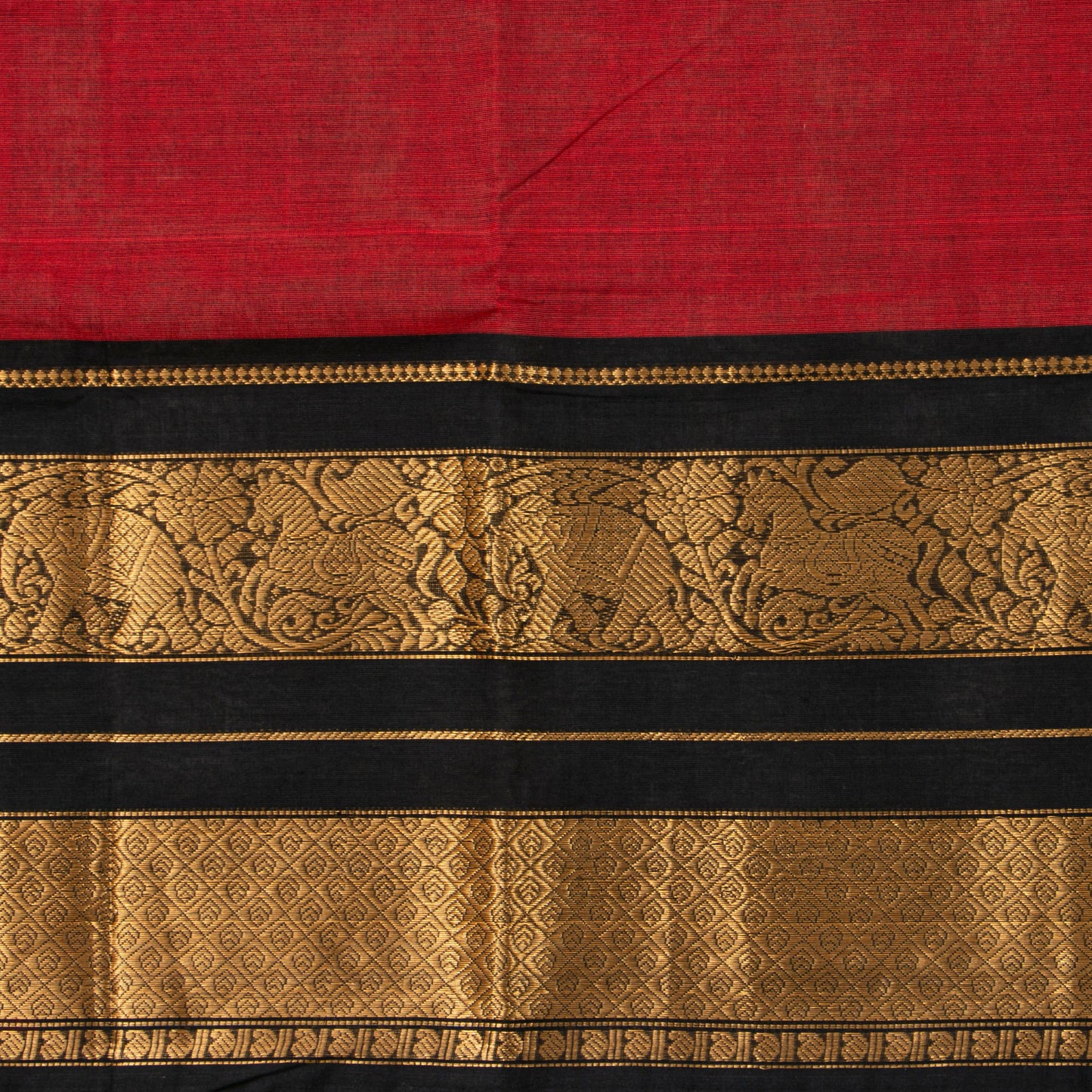 Maroon And Black Kanchi Cotton Saree For Festive Wear PV MM KC 714 - Cotton Saree - Panjavarnam PV MM KC 714