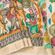 Off White Handpainted Kalamkari Mangalgiri Silk Saree For Office Wear PK MS 84