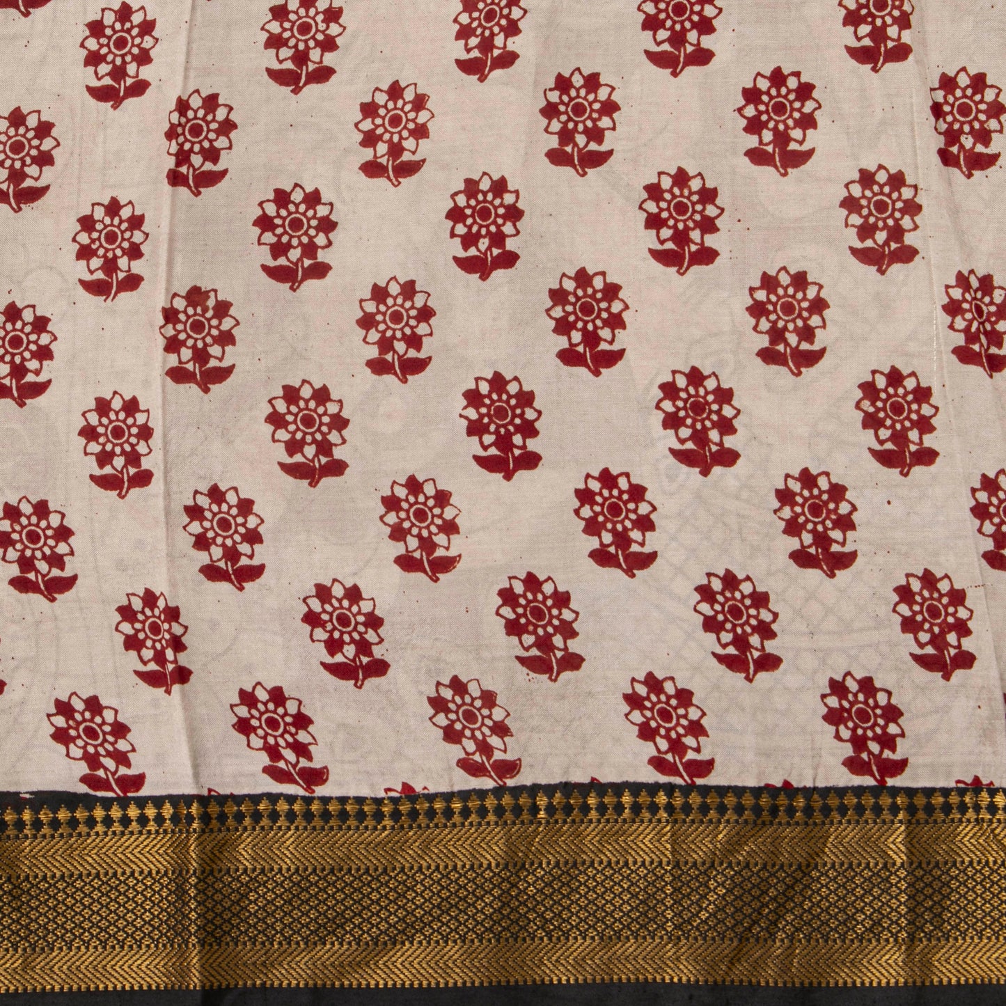 Blue Handpainted Kalamkari Mangalgiri Silk Saree For Office Wear PV MG 115