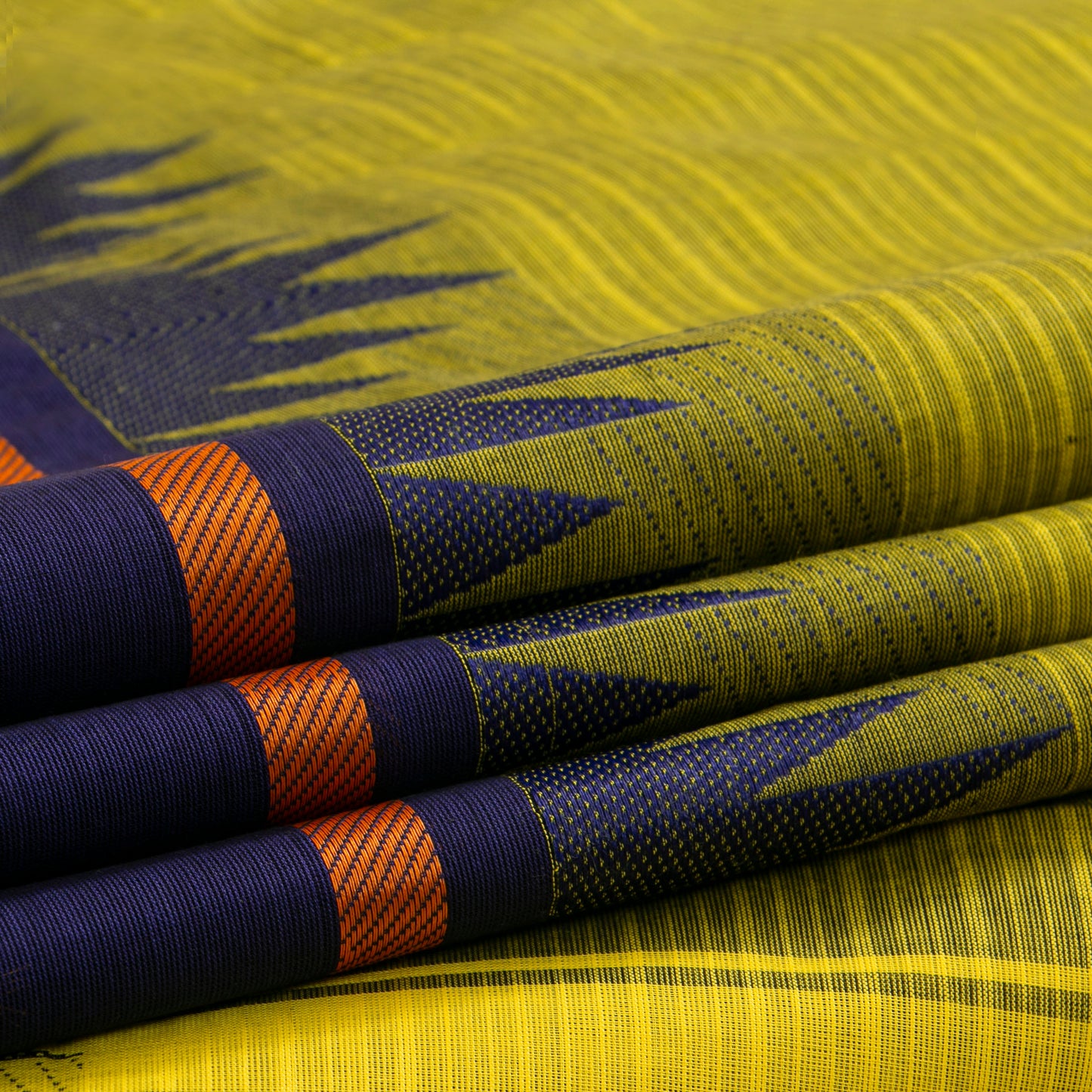 Green Kanchi Cotton Saree Ganga Jamuna Border PV MM KC 200