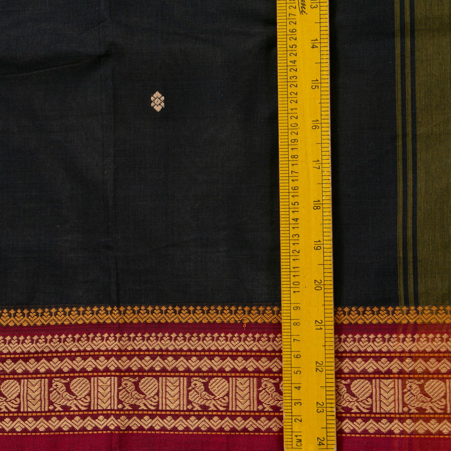 Black And Magenta Kanchi Cotton Saree PV MM KC 172