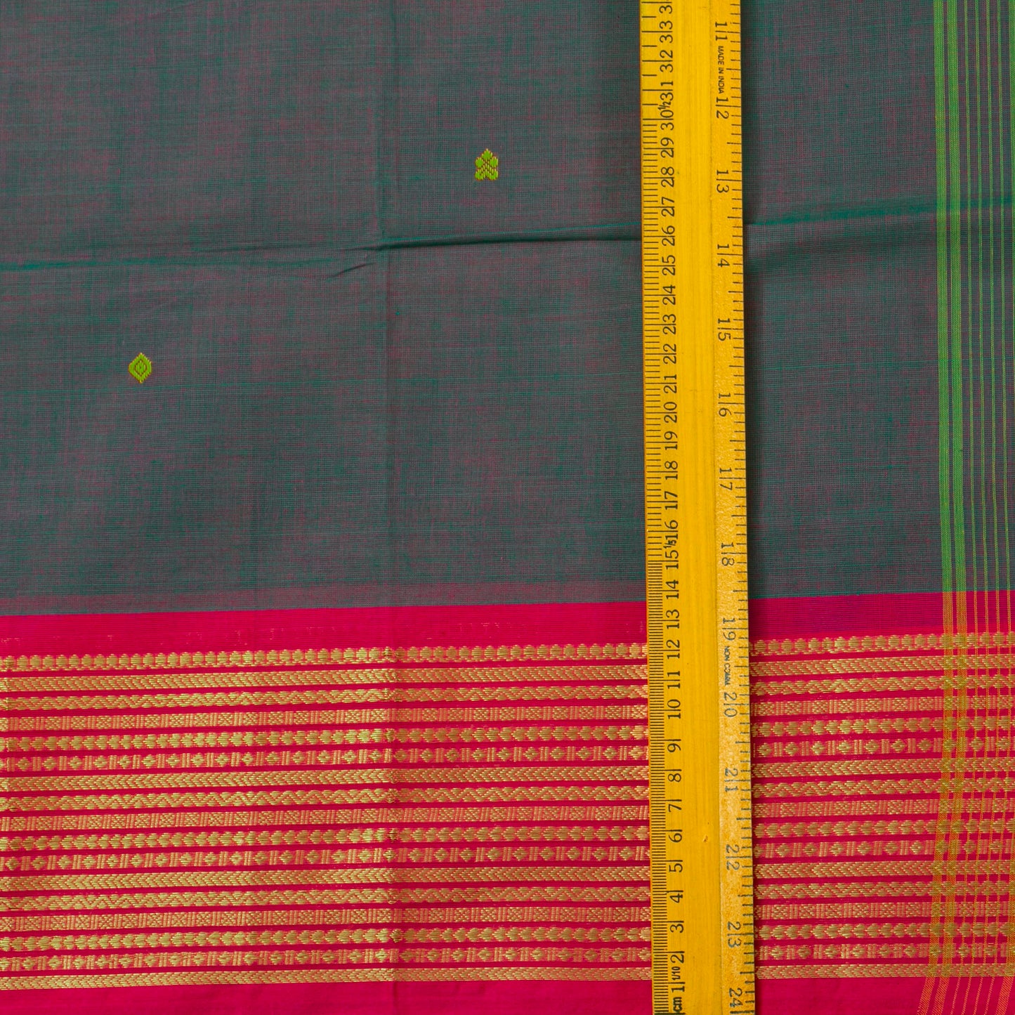 Blue And Pink Kanchi Cotton Saree For Festive Wear PV MM KC 468