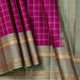 Magenta And Elachi Green Kanchipuram Silk Saree For Festive Wear PV KNN 335
