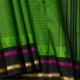 Emerald Green And Black Kanchipuram Silk Saree With Temple Korvai Border For Office Wear PV KNN 347