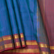 Blue And Mauve Kanchipuram Silk Saree For Festive Wear PV KNN 320