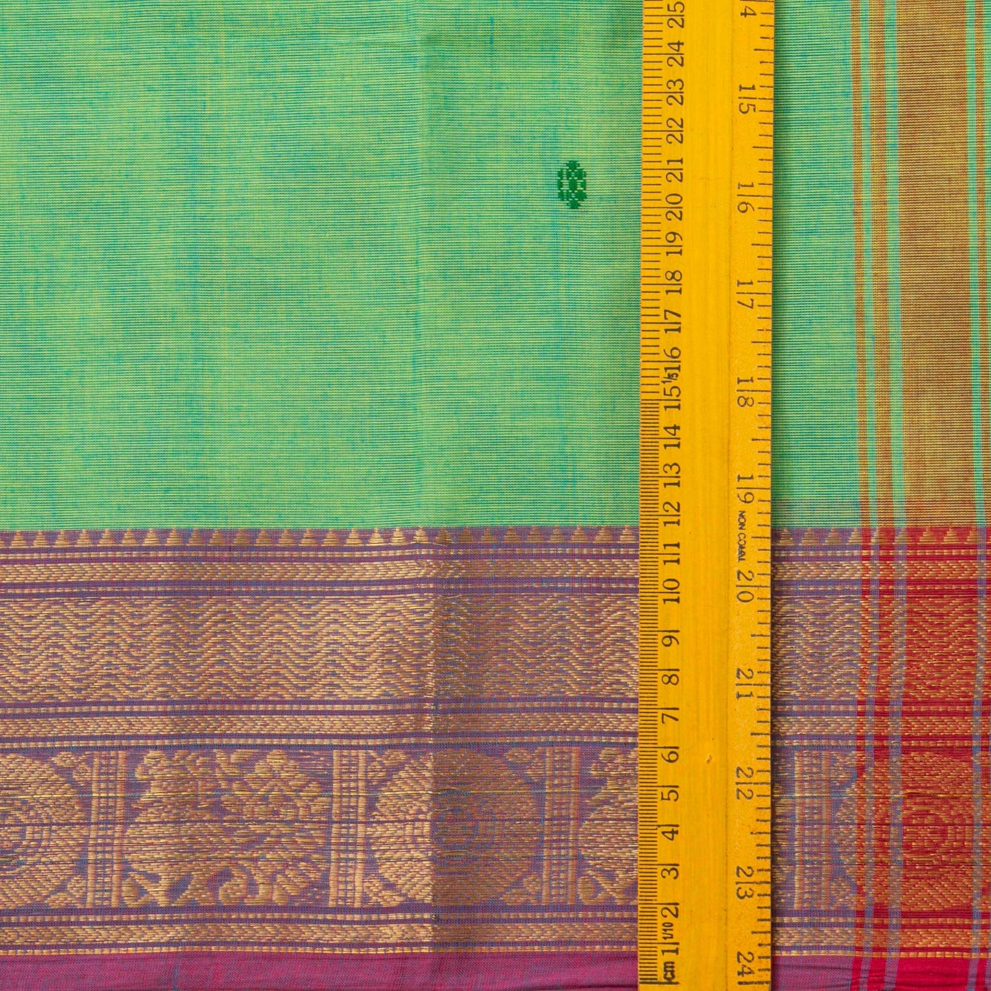 Green And Mauve Kanchi Cotton Saree For Festive Wear PV MM KC 490